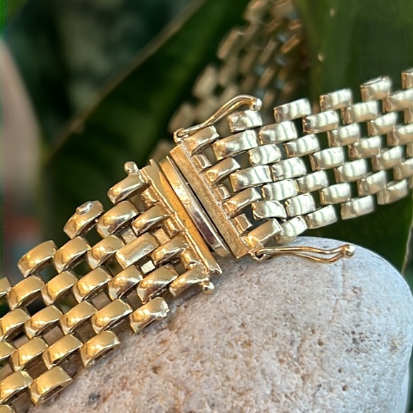 Panther 14k gold necklace 3 panthers - Picture 3 of 13